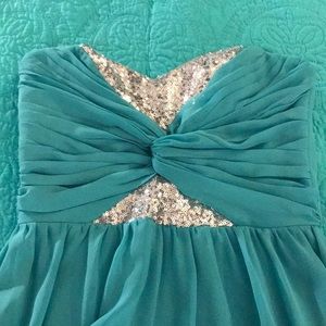 Turquoise & sequence cocktail dress!